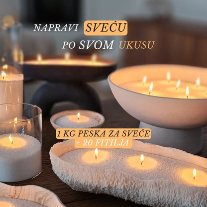 Bela sveća od peska