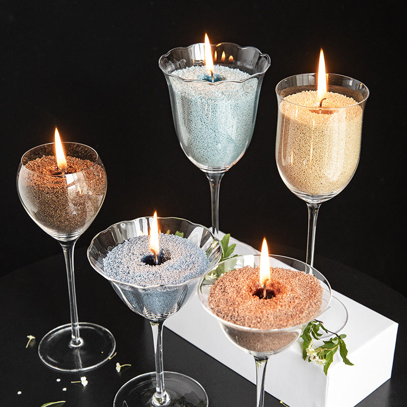 Factory direct environmental protection sand wax particle candle household fragrance candle niche high diy creative aromatherapy candle