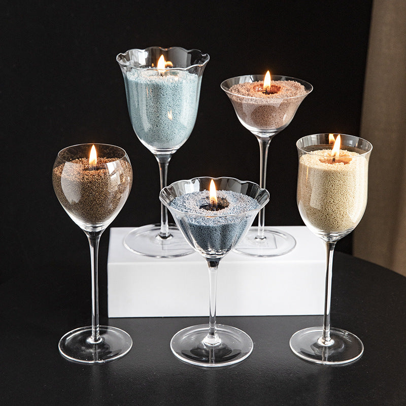 Factory direct environmental protection sand wax particle candle household fragrance candle niche high diy creative aromatherapy candle