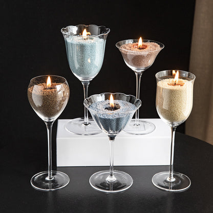 Factory direct environmental protection sand wax particle candle household fragrance candle niche high diy creative aromatherapy candle