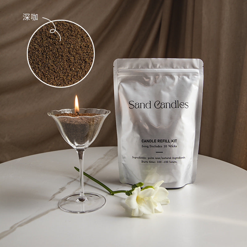 Factory direct environmental protection sand wax particle candle household fragrance candle niche high diy creative aromatherapy candle